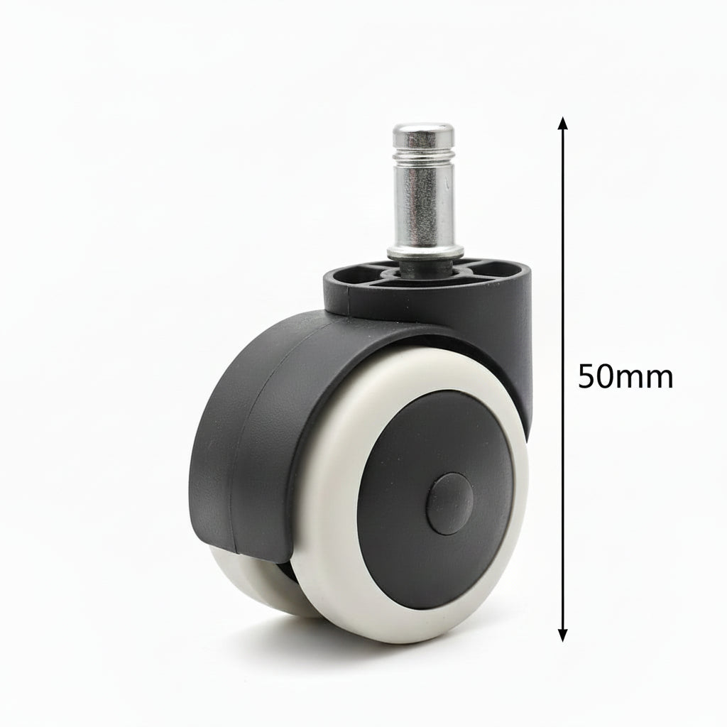 Caster Twin Wheel 50mm Pin Type Rod