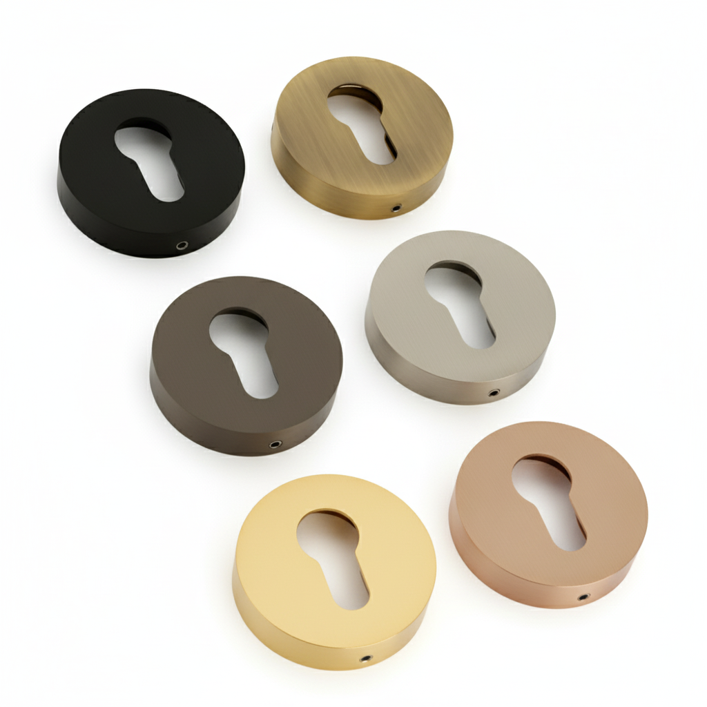 Cylinder Key Hole Satin, Antique Brass, Black, Rose Gold, Gold (Conceal Round)