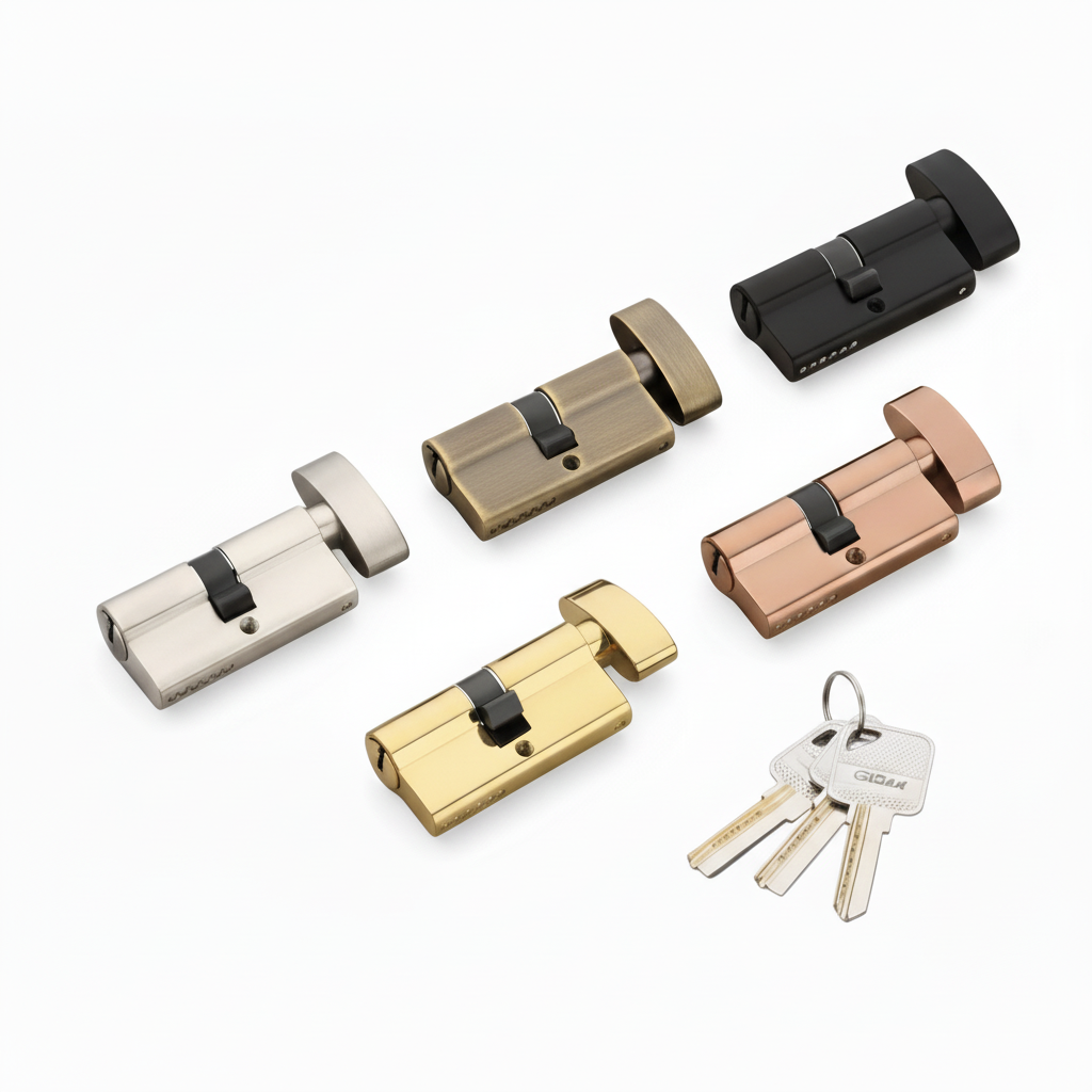 Cylinder Lock SS Matt, Antique Brass, Black, Rose Gold (Computer Keys)