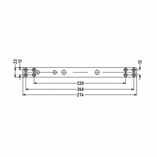 Enox Slim 23 mm Concealed Door Closer 45 kg Capacity, max door wodth 850 mm (ITS 2302)