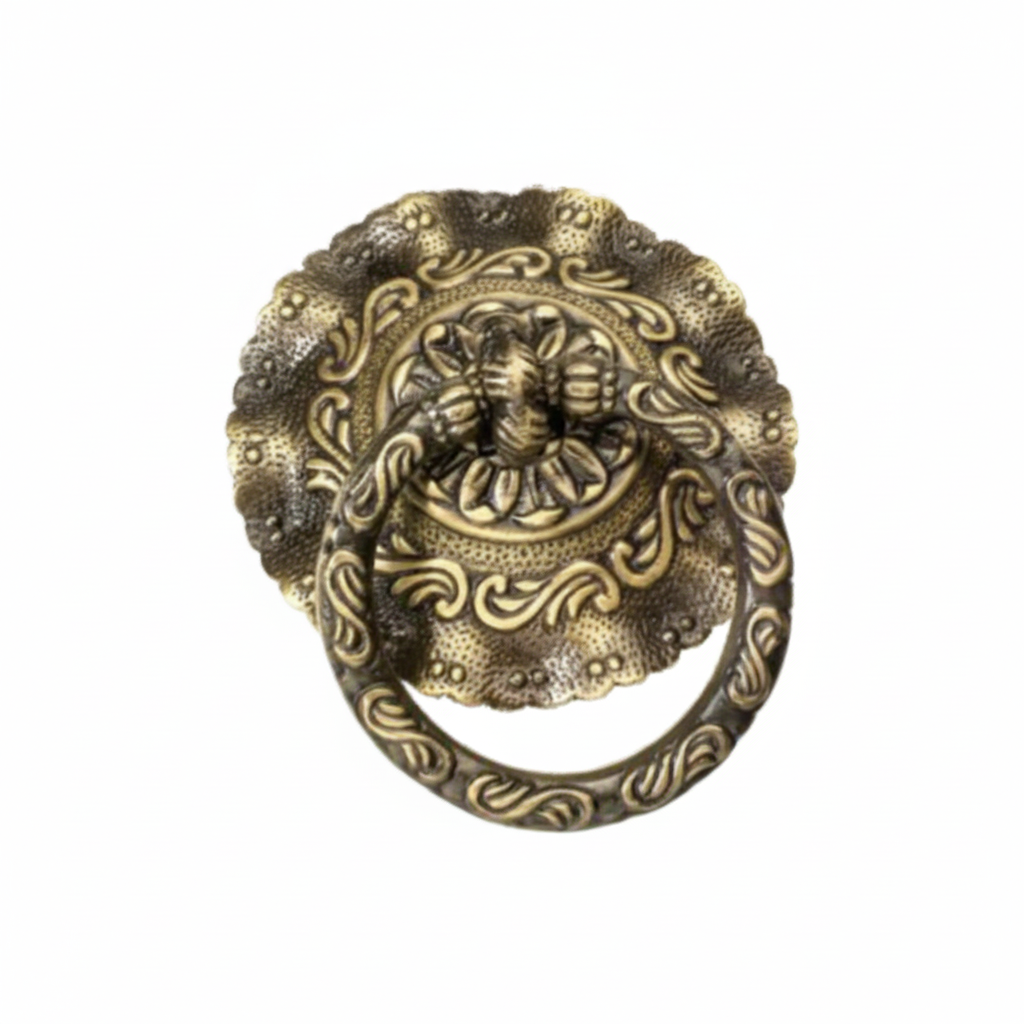 Vintage Door Knocker, Drop Handle Antique Brass (Fab 2224)