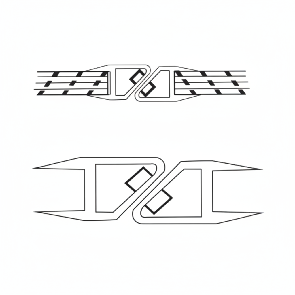 Pvc Seal Magnetic 180° for 10-12 mm Glass, 2200 mm (7.3 feet) length