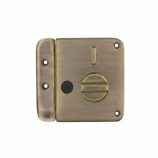 Godrej Tribolt Ultra XL+ | Satin and Antique Brass | 1CK Deadbolt Rim Lock