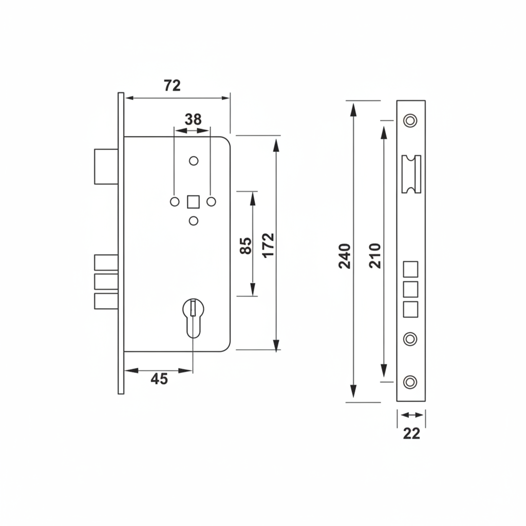 Mortise Lock Premium (Single Bolt, Three Bolt)
