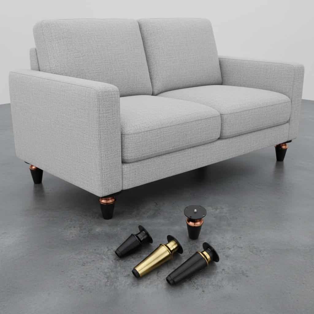 Sar Sofa Leg Cylinder Black | Gold, Antique Brass (SL-22)