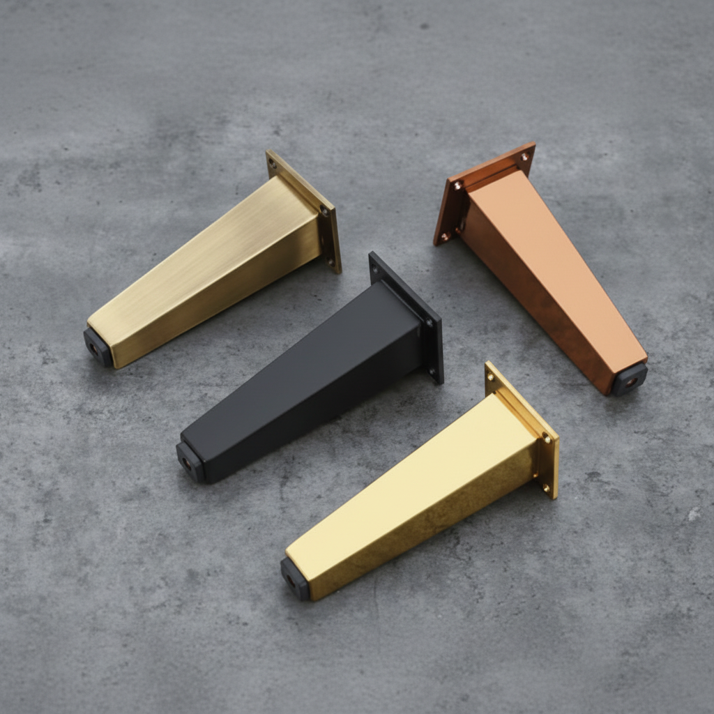 Sar Sofa Leg Cone Chrome, Black, Antique Brass, Gold, Rose Gold (SL-12)