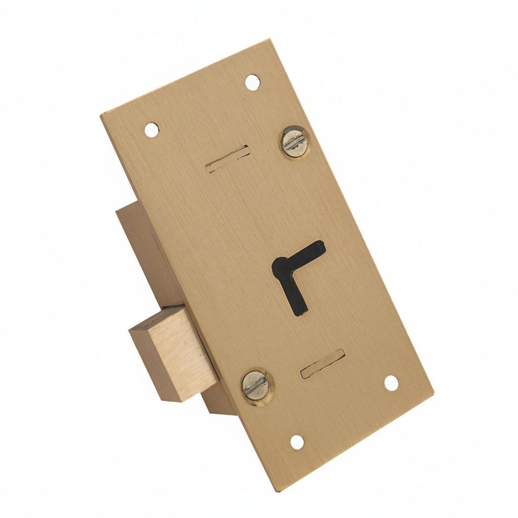 Vijayan Brass Cupboard Lock (Both Side Door) (Gold) 50mm, 65mm, 75mm