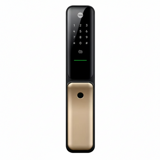 Yale Kyra Pro Premium Push Pull Smart Lock with 6-Ways of Unlock | Connects with Yale Home App | Wi-Fi & Bluetooth Smart Connectivity | 5-Year Warranty | Modern Home Security