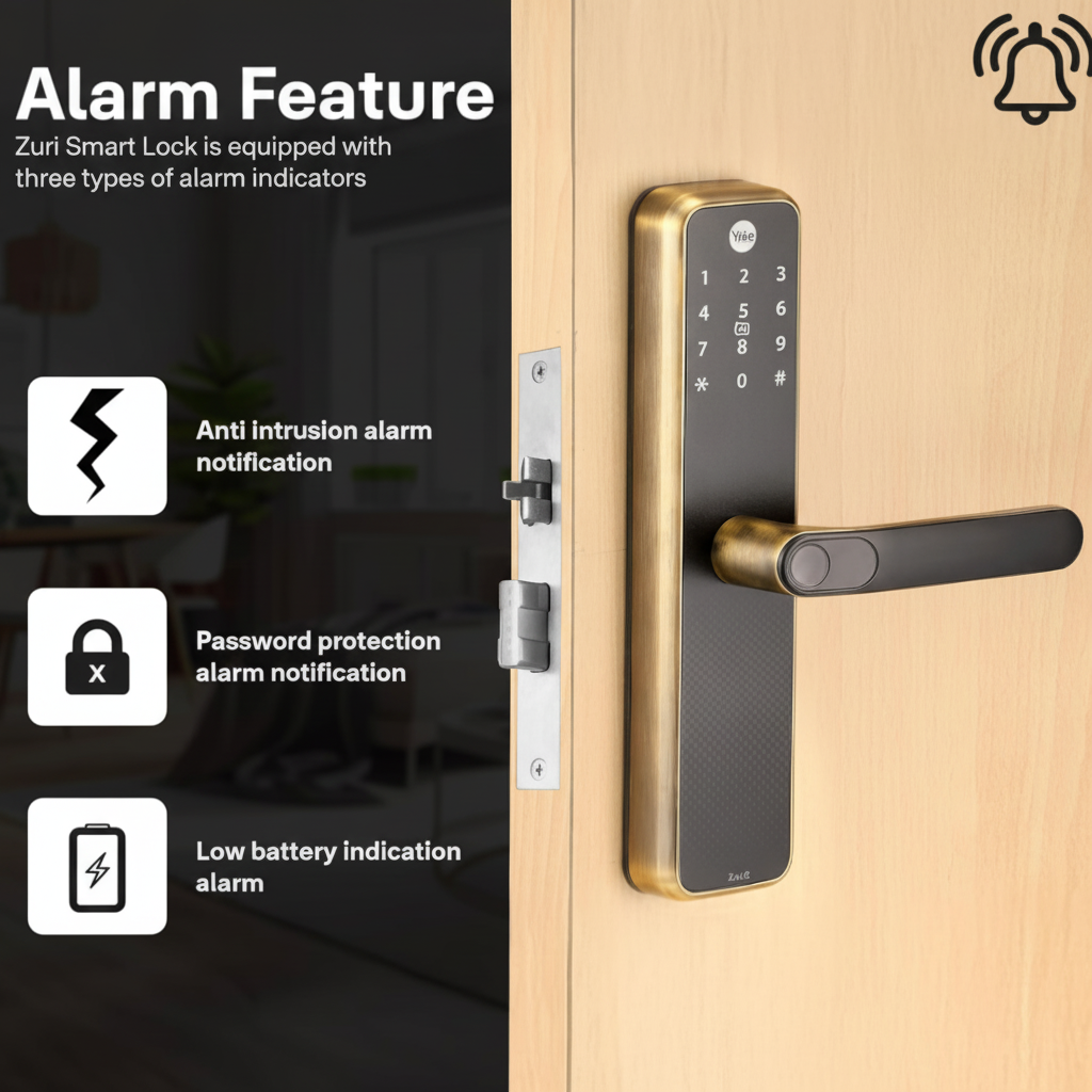 Yale Zuri S (Black, Antique Brass)