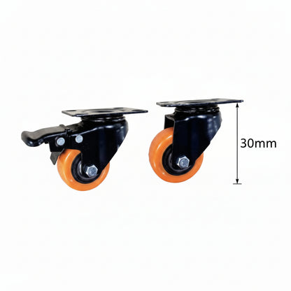 Break Caster Wheel TPR SS Mat, Black (25 mm TPR-75 mm)