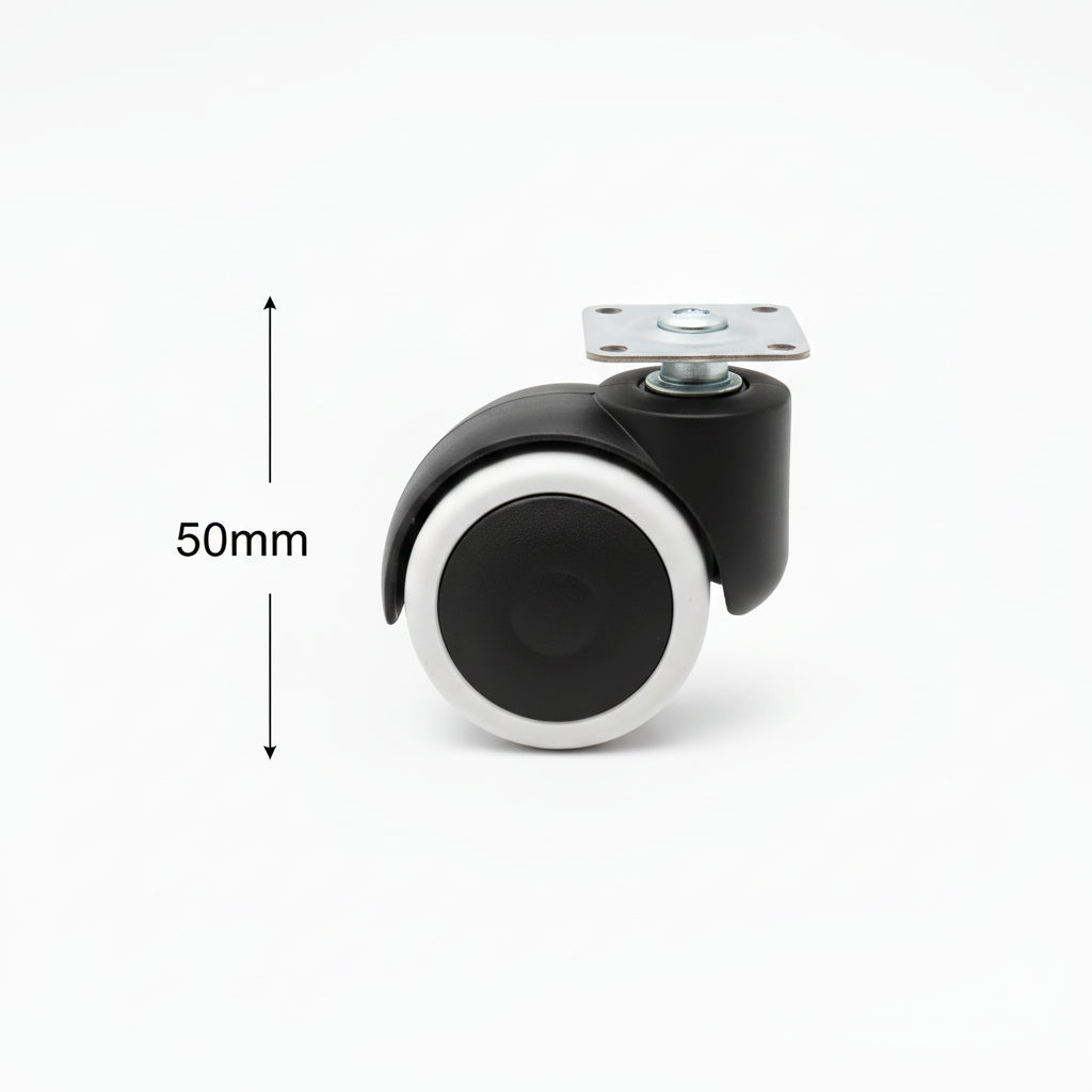 Kd Caster Twin Wheel Type Plate Mount (50 mm)