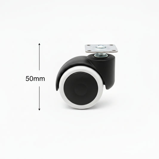 Kd Caster Twin Wheel Type Plate Mount (50 mm)