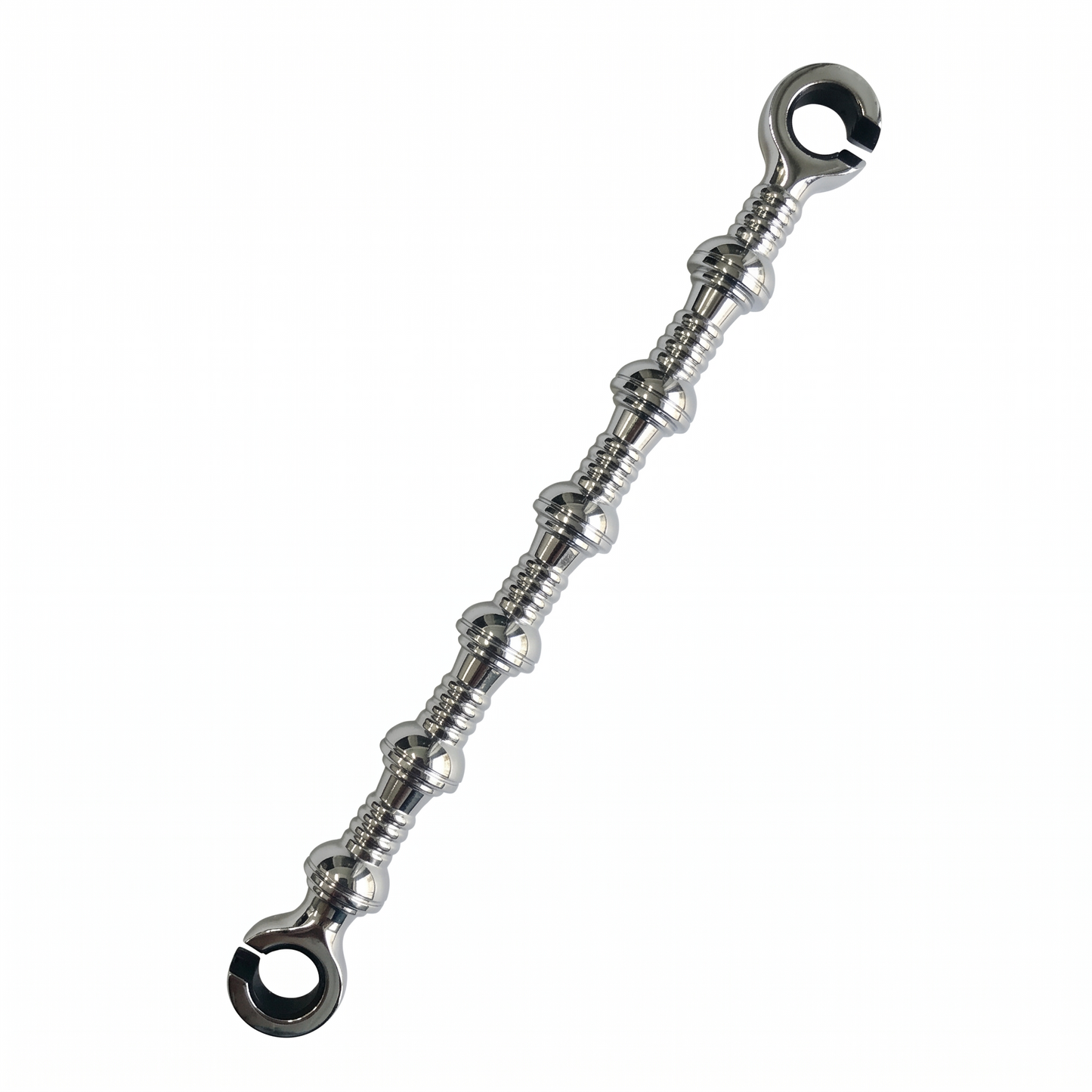 Chrome finish Doom Saliya jhula chain extension rod featuring a multi-link decorative design for traditional Oonjal and heavy-duty swings.