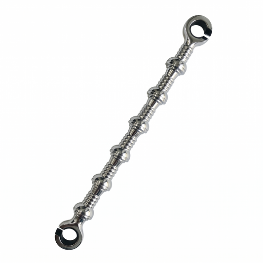 Chrome finish Doom Saliya jhula chain extension rod featuring a multi-link decorative design for traditional Oonjal and heavy-duty swings.