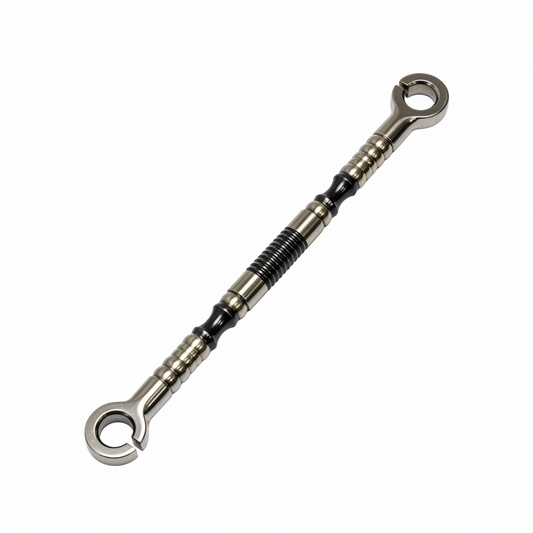 Premium Chrome SS-304 stainless steel jhula chain link with a traditional Ring Kalash design and textured grip for heavy-duty ceiling swings and Oonjal.