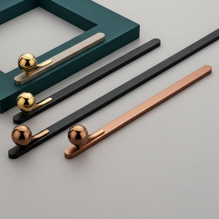 Creatick Modern Cabinet Handle, Door Handle Black | Gold (AL-76)