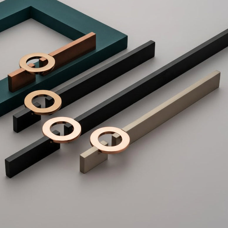 Creatick Modern Cabinet Handle, Door Handle Black | Gold (AL-78)