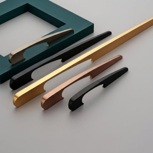 Creatick Modern Cabinet Handle, Door Handle Black, Gold, Rose Gold, Satin (AL-61)