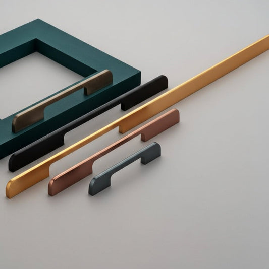 Creatick Modern Cabinet Handle, Door Handle Black, Rose Gold, Satin, Gray, Gold (AL-3)