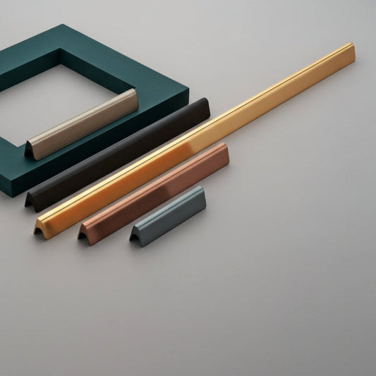 Creatick Modern Cabinet Handle, Door Handle Black, Rose Gold, Satin, Gray, Gold (AL-52)