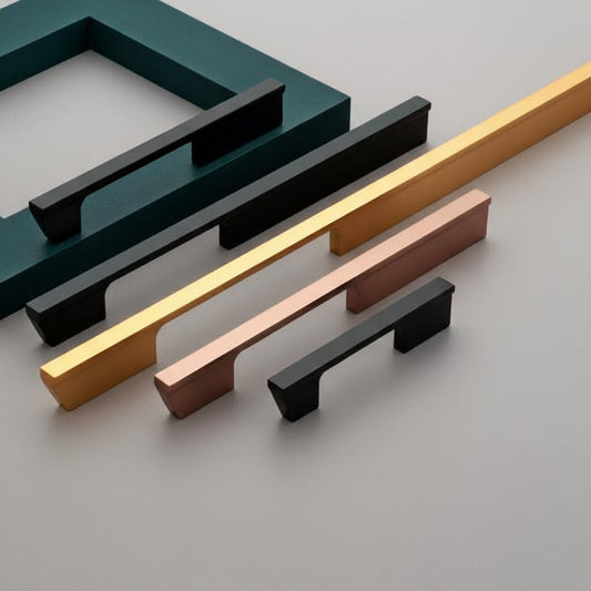 Creatick Modern Cabinet Handle, Door Handle Black,Rose Gold, Satin, Grey, Gold (AL-60)