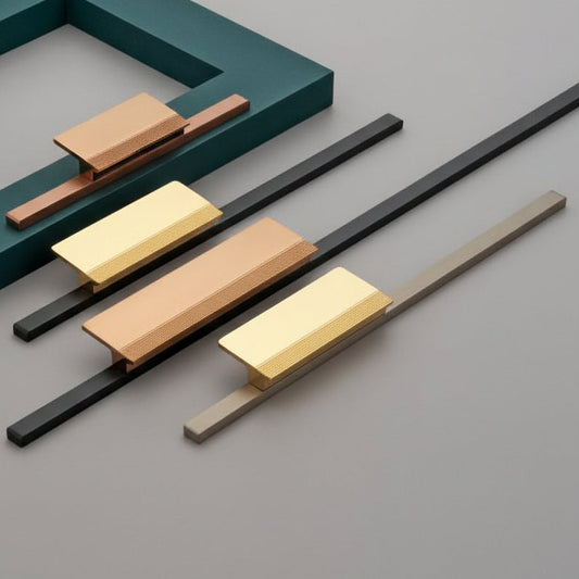 Creatick Modern Cabinet handle, Door Handle Black | Gold (AL-74)