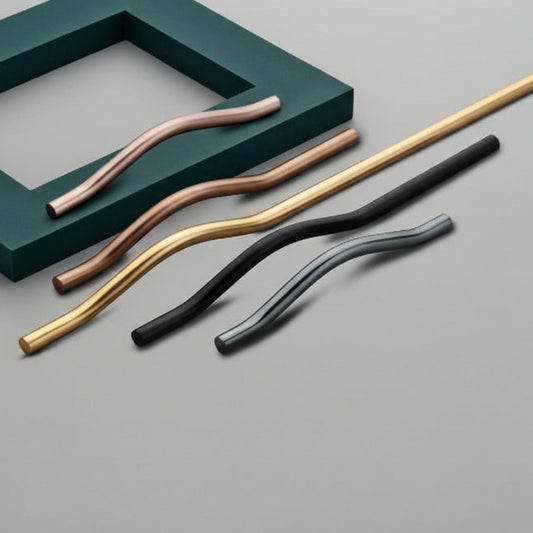 Creatick Modern Cabinet handle, Door Handle Black, Rose Gold (AL-68)