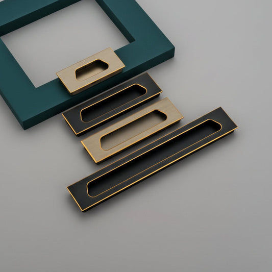 Creatick Modern Concealed Handle Black | Gold, Gold (CN-51)