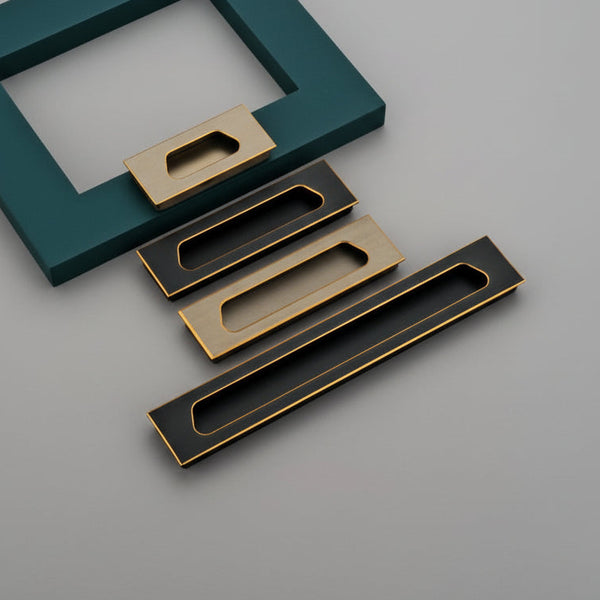 Creatick Modern Concealed Handle Black | Gold, Gold (CN-51)