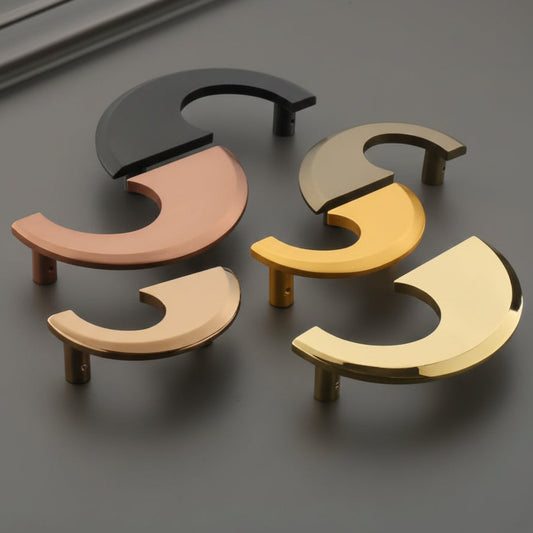 Creatick Modern Conceptual Door Handle Black, Satin, Rose Gold, Gold (DH-108)