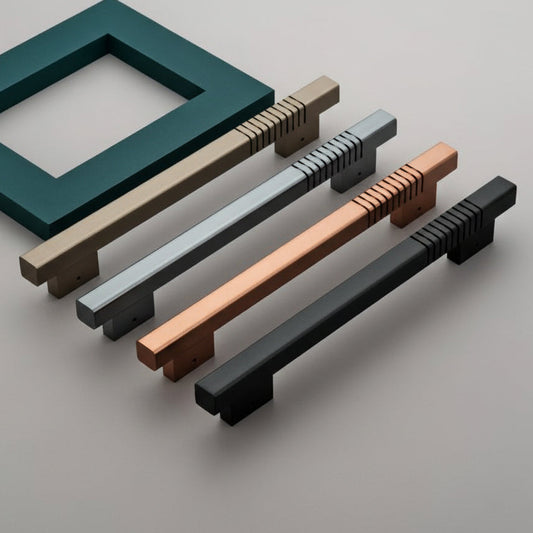 Creatick Modern Door Handle Black, Rose Gold, Satin, Antique Brass (DH-25)