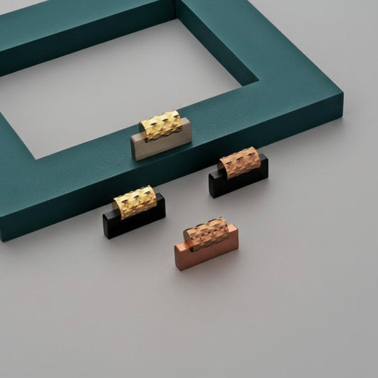 Creatick Modern Knob Matt & Glossy finish in Gold, Rosegold, Black, Satin Colours (KB-73)