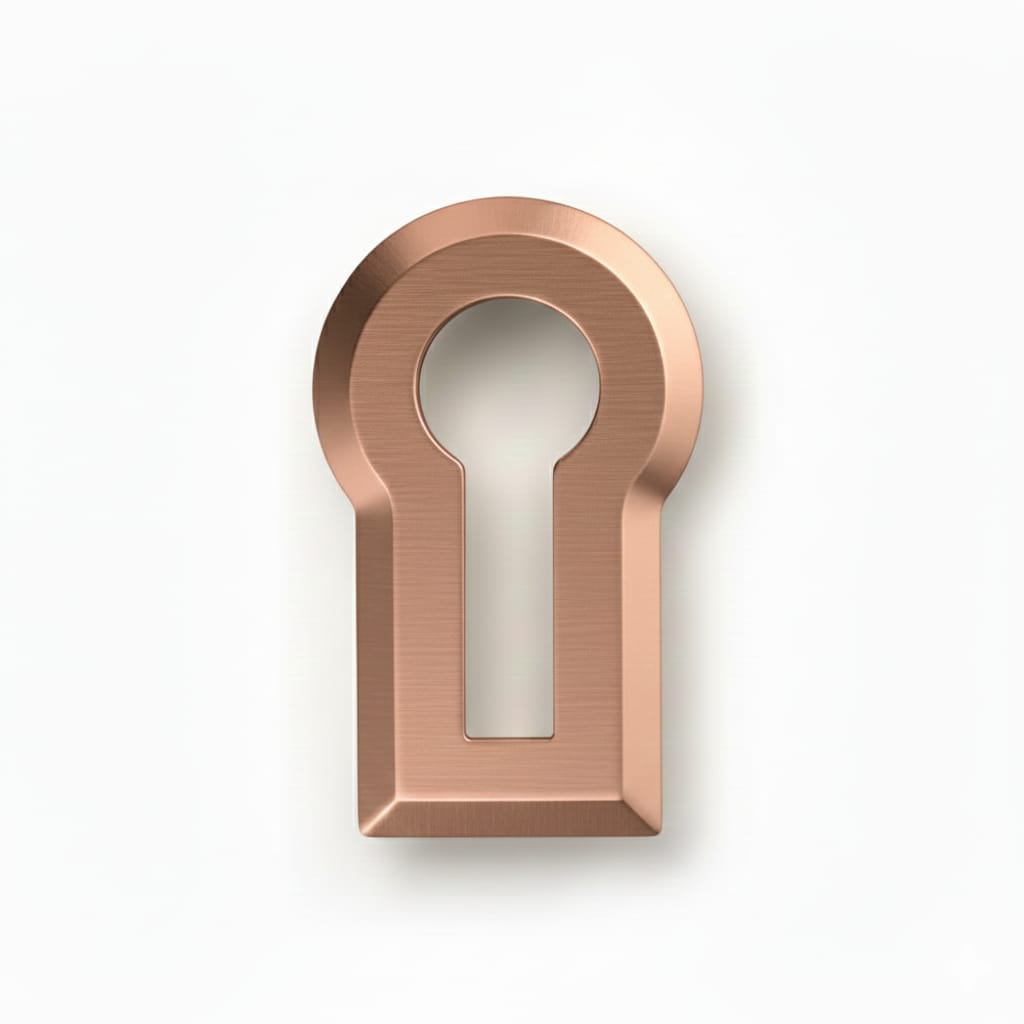 Cupboard Key Hole Satin, Antique Brass, Black, Rose Gold, Gold (Brass)