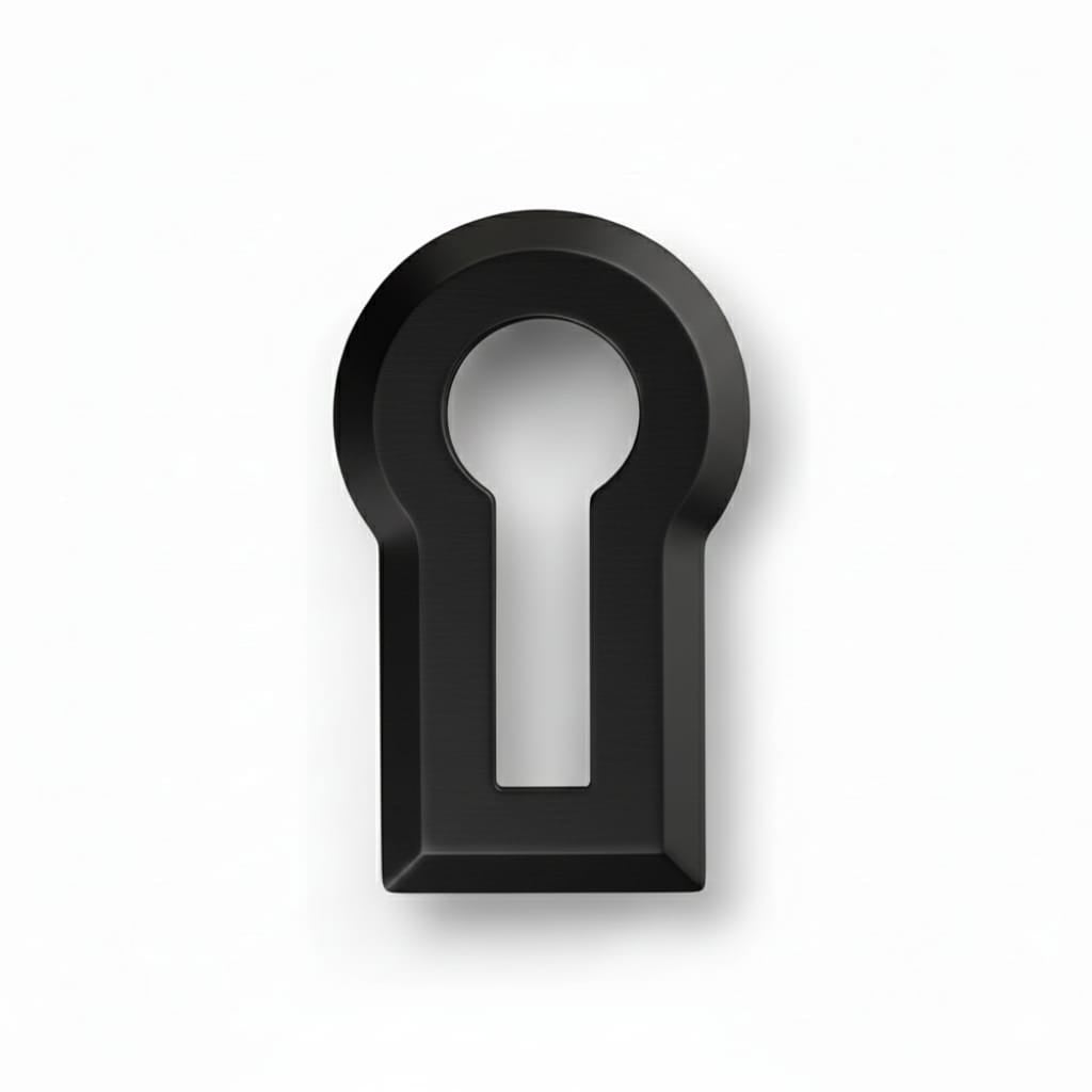 Cupboard Key Hole Satin, Antique Brass, Black, Rose Gold, Gold (Brass)