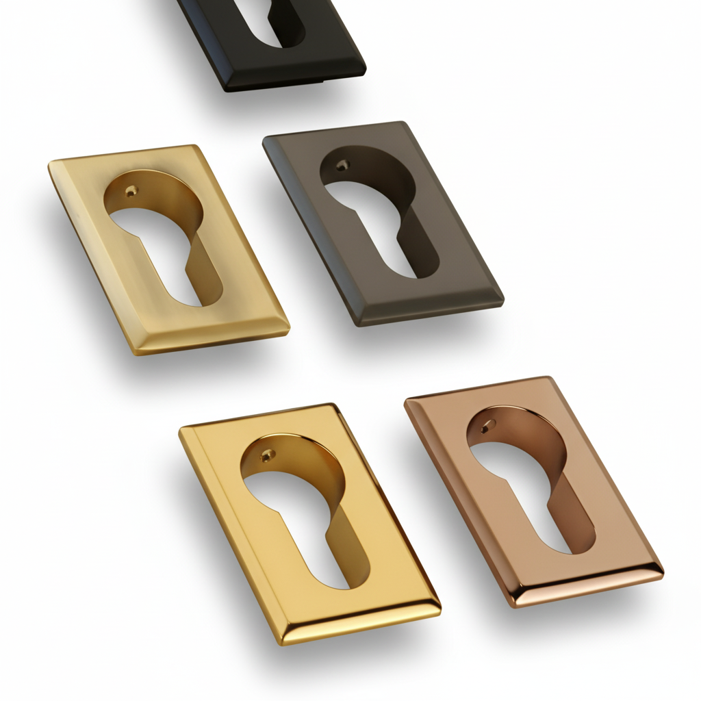 Cylinder Key Hole Satin, Antique Brass, Black, Rose Gold, Gold (Conceal Square)