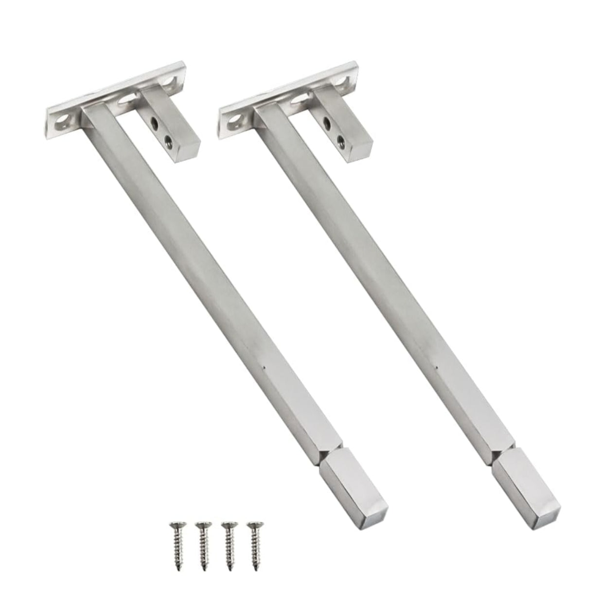 F Bracket for Glass Shelf / Shelves (Brass)