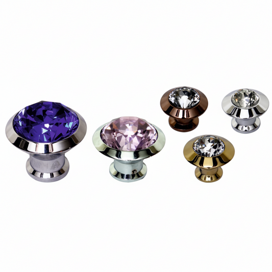 Fab Fancy Knob Ranger (Brass), Clear, Chrome, Antique Brass, Gold (0170)