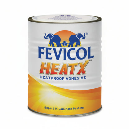 Fevicol HeatX heatproof adhesive can on a white background