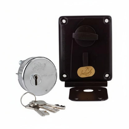 Godrej 8814 Night Latch | 1CK Latchbolt | Beige Brown Finish