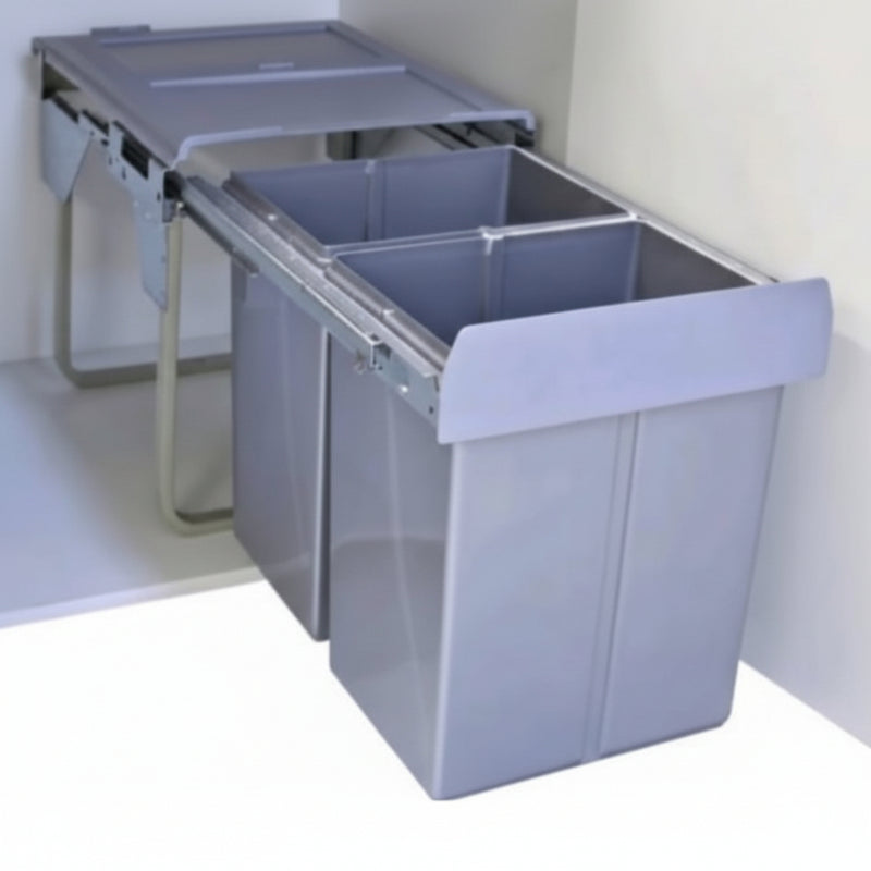 Double Dustbin Soft Close 40Ltr (20L + 20L) Wet & Dry Bin