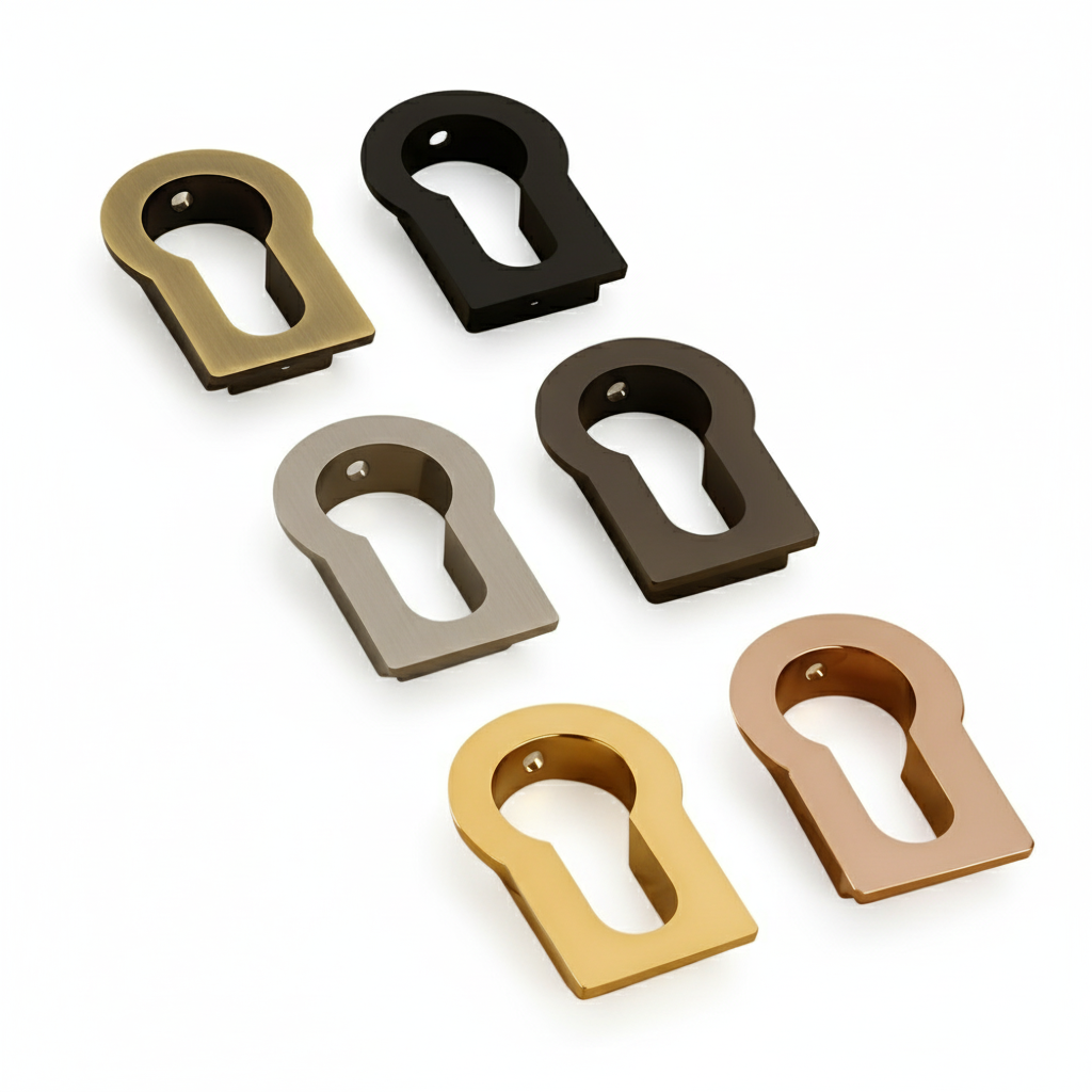 Key Hole Satin, Antique Brass, Black, Rose Gold, Gold (Cylindrical Shape)