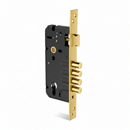Lock Body 4 Rod 2 Stop 60 mm x 85 mm (Brass)