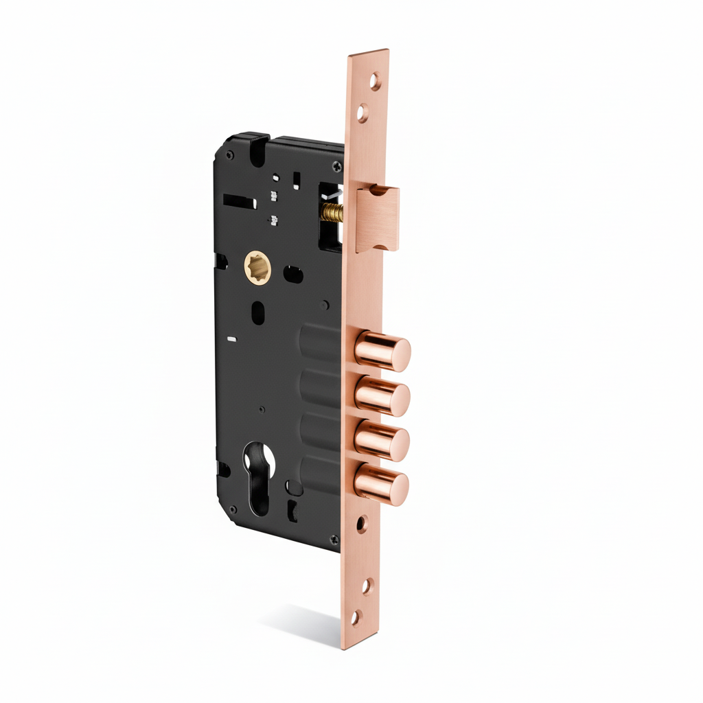 Lock Body 4 Rod 2 Stop 60 mm x 85 mm (Brass)