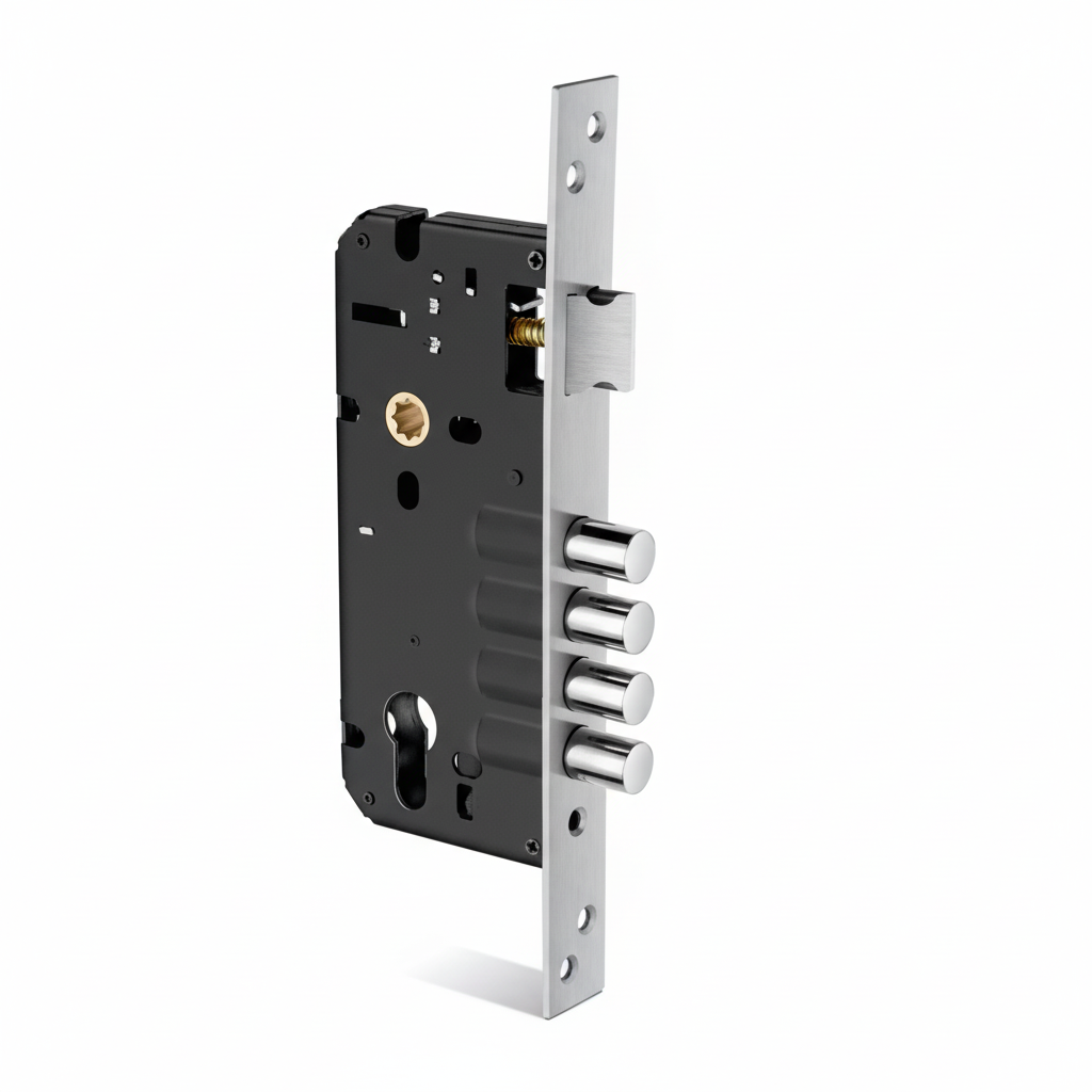 Lock Body 4 Rod 2 Stop 60 mm x 85 mm (Brass)