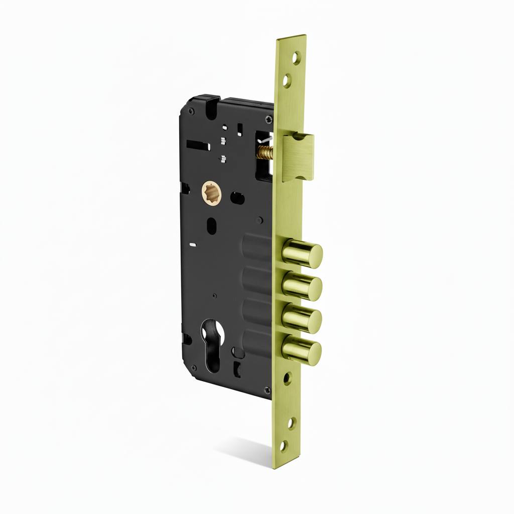Lock Body 4 Rod 2 Stop 60 mm x 85 mm (Brass)