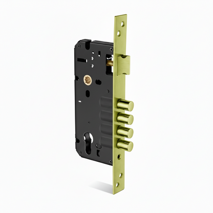 Lock Body 4 Rod 2 Stop 60 mm x 85 mm (Brass)