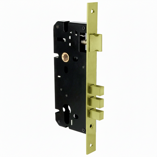 Medon Lock Body 70 mm x 85 mm SS Matt, Antique Brass, Black, Gold (Brass)
