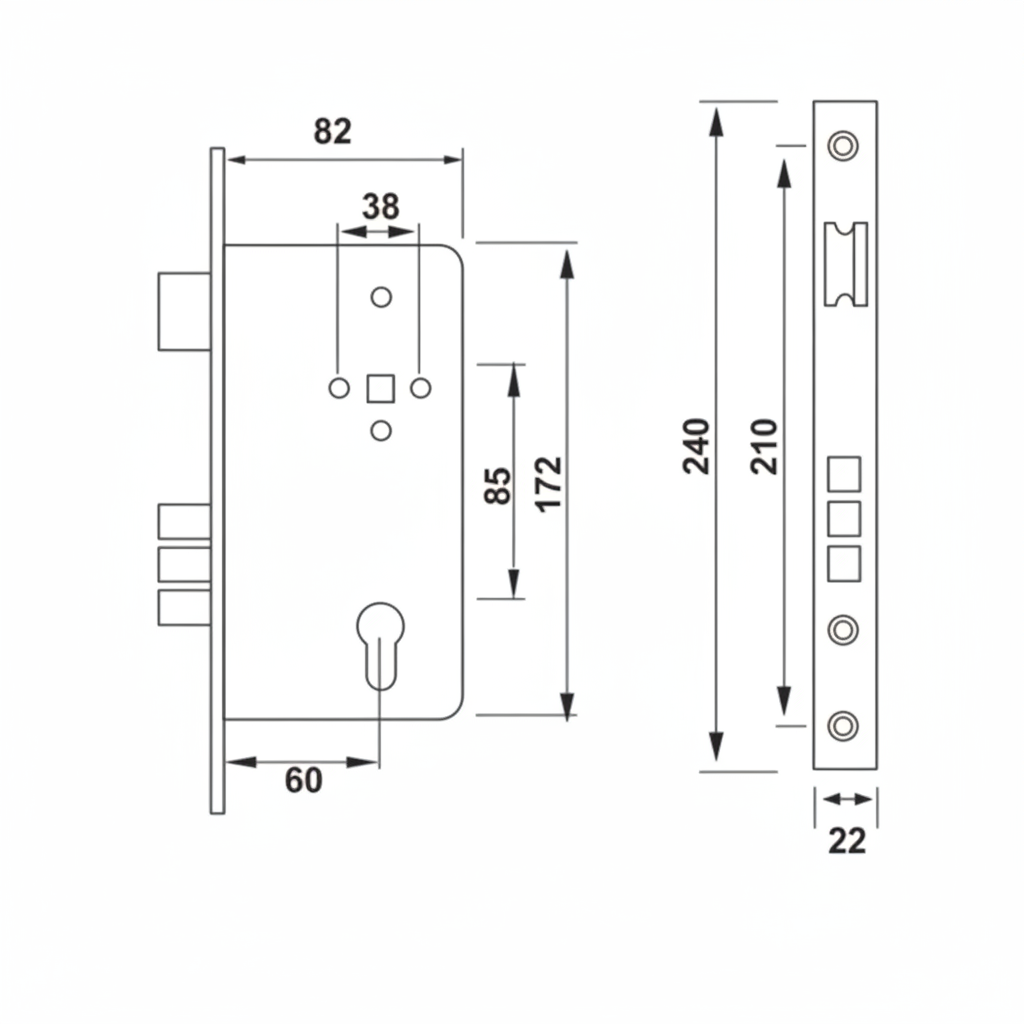 Mortise Lock Premium SS Matt (Single Bolt, Three Bolt)
