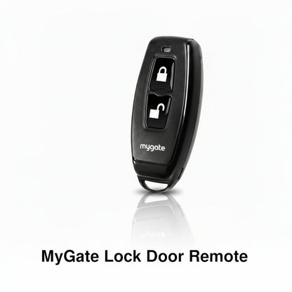 Mygate Lock door remote with lock and unlock buttons for convenient keyless control of Mygate smart digital door locks.
