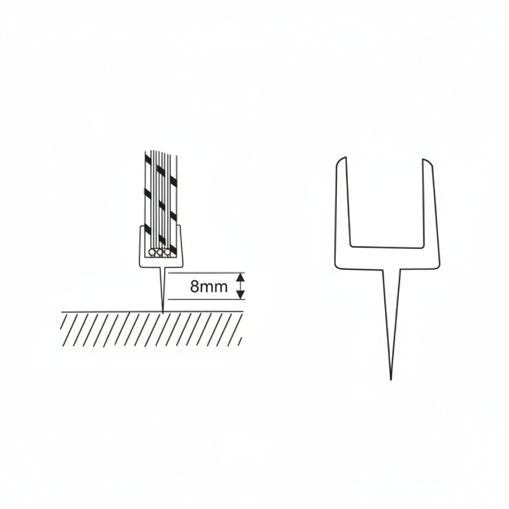 Pvc Seal for 10mm-12mm Glass, 2200mm (7.3feet) length